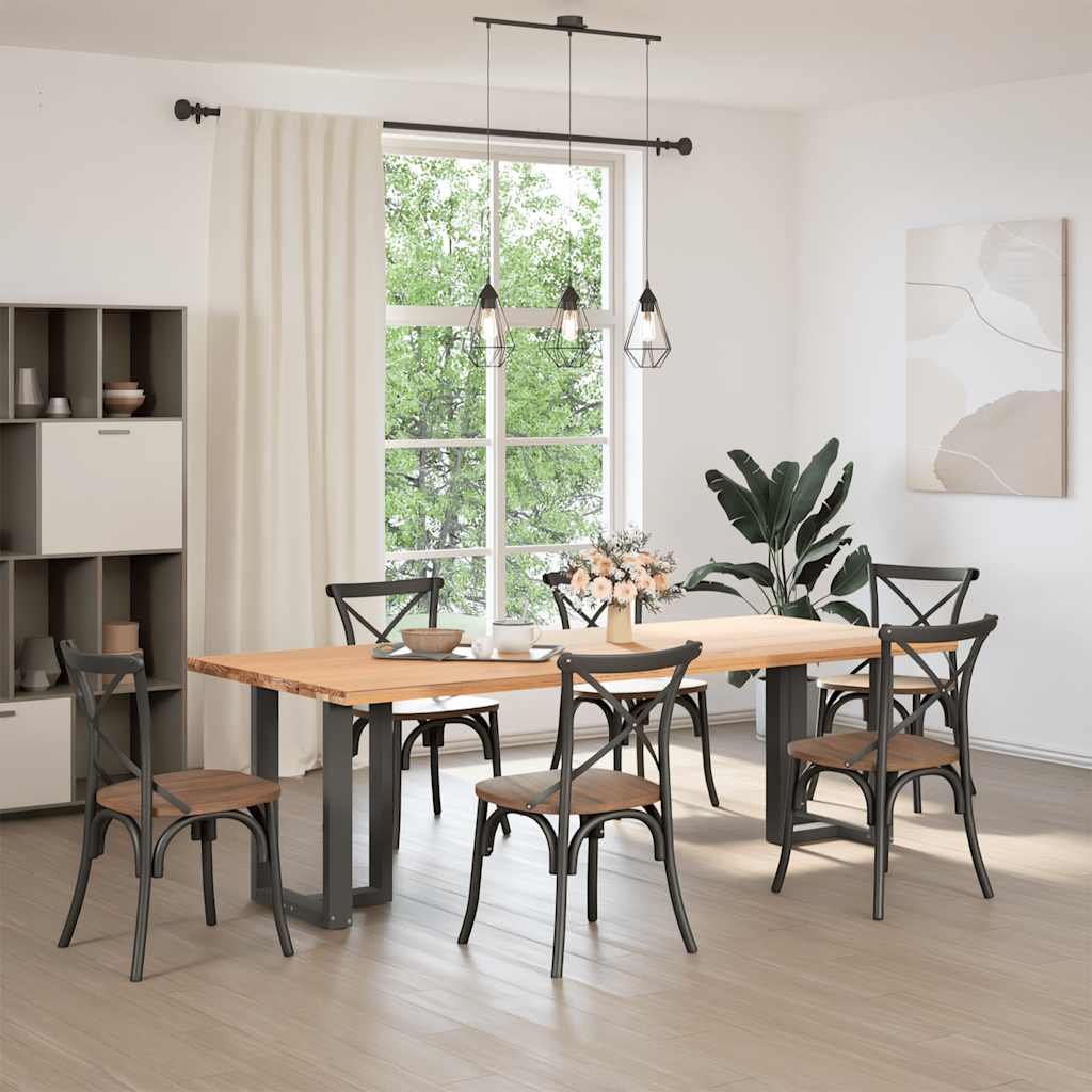 foto del prodotto vidaxl gambe per tavolo da pranzo a forma di t 2 pz antracite 50x35x 72 73 cm acciaio