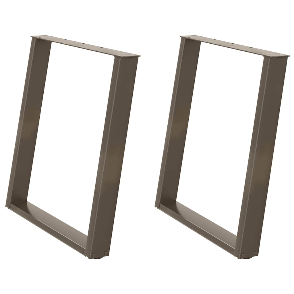 foto del prodotto vidaxl gambe per tavolo da pranzo a forma di u 2 pz in acciaio naturale 80x 72 73 cm