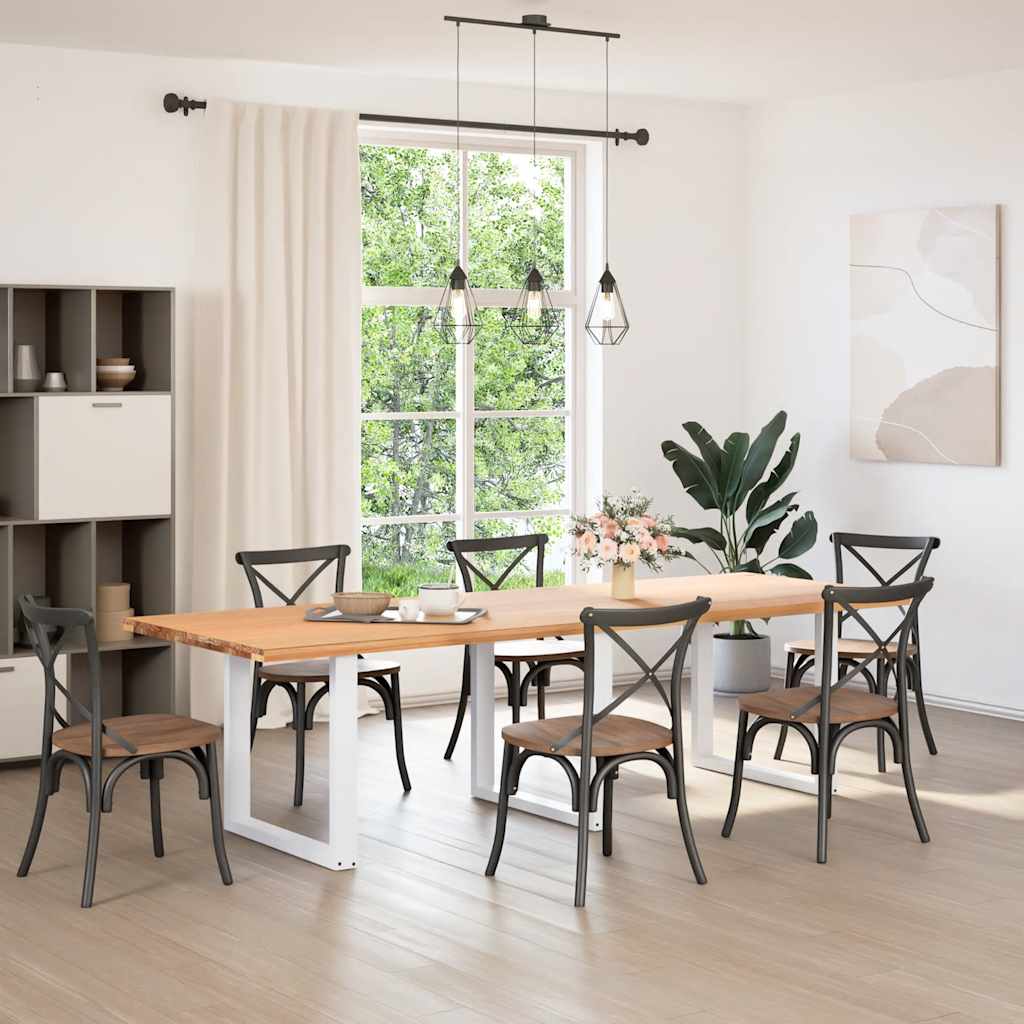 foto del prodotto vidaxl gambe per tavolo da pranzo a forma di u 3 pz bianche 80x 72 73 cm in acciaio