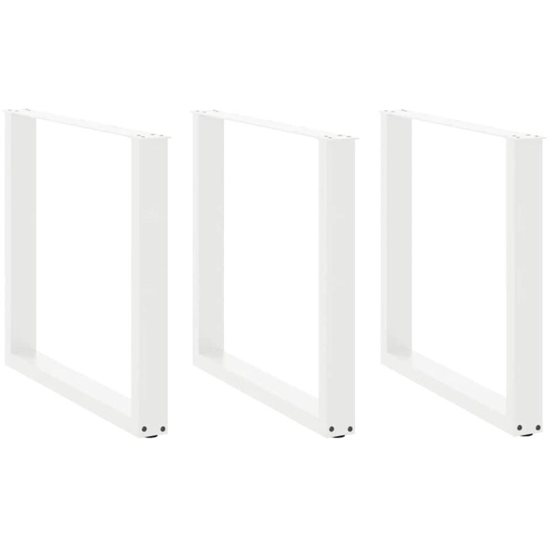 foto del prodotto vidaxl gambe per tavolo da pranzo a forma di u 3 pz bianche 90x 72 73 cm in acciaio