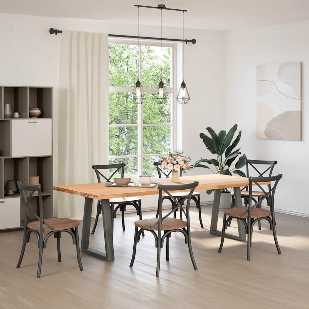 foto del prodotto vidaxl gambe per tavolo da pranzo a forma di v 2 pz antracite 60x(72-73,3) cm acciaio