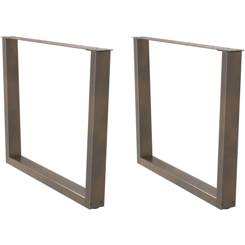 foto del prodotto vidaxl gambe per tavolo da pranzo a forma di v 2 pz in acciaio naturale 100x 72 73,3 cm