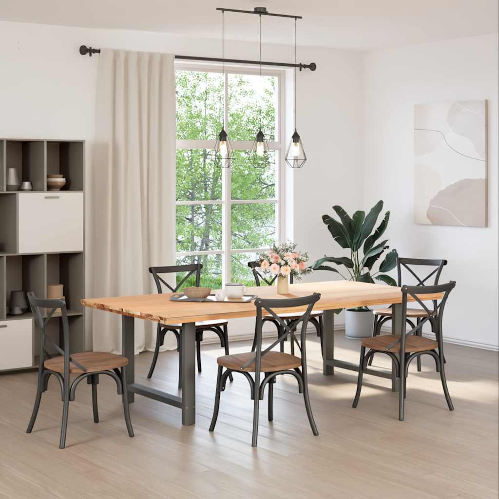 foto del prodotto vidaxl gambe per tavolo da pranzo antracite 2 pz 100x 72 73 cm in acciaio