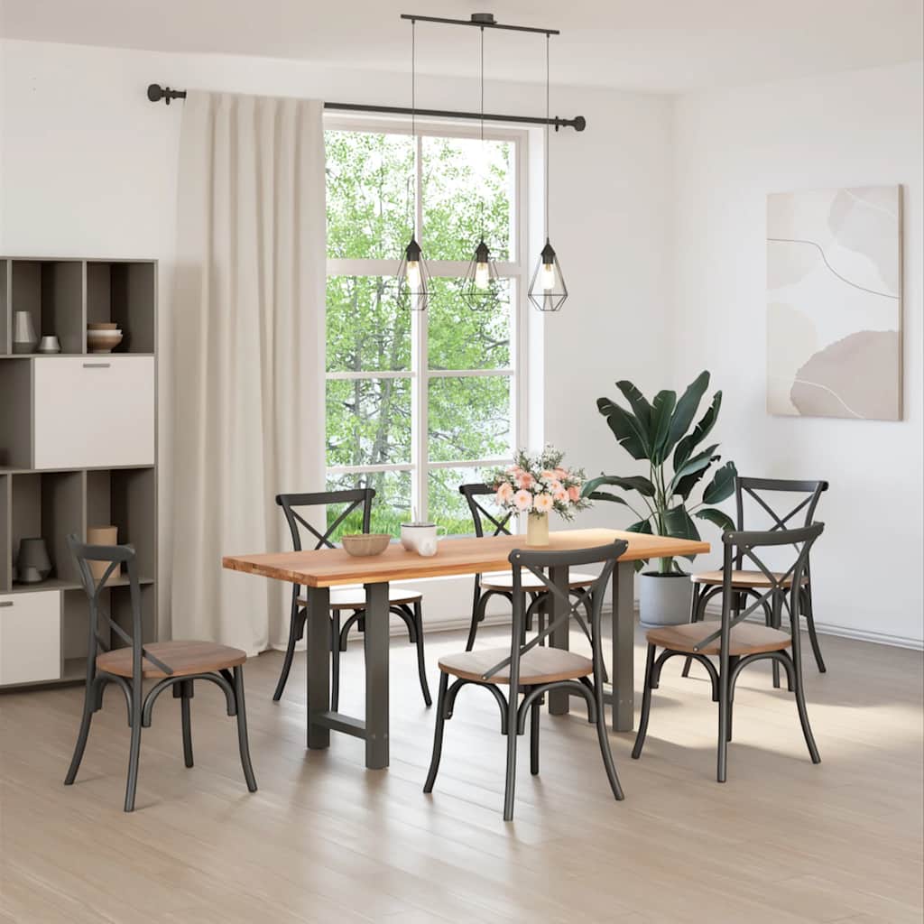 foto del prodotto vidaxl gambe per tavolo da pranzo antracite 2 pz 50x 72 73 cm in acciaio