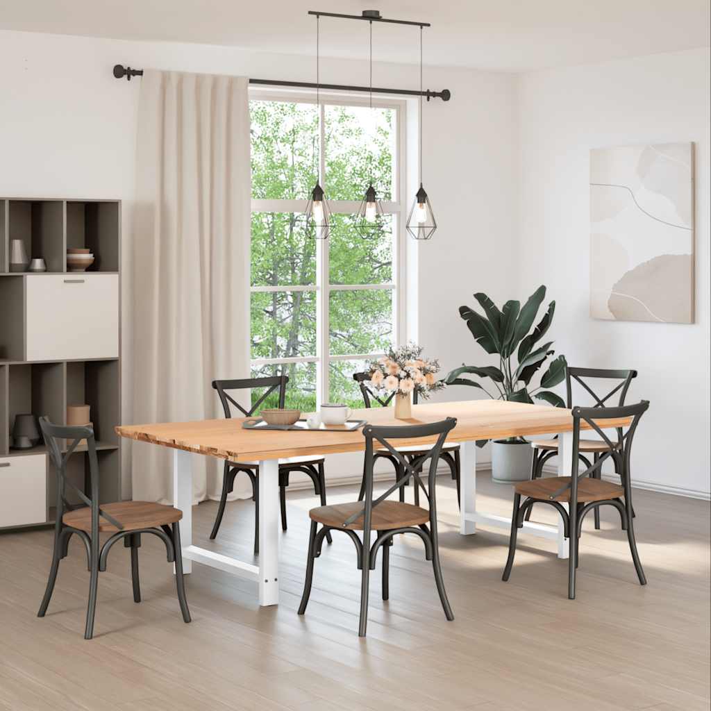 foto del prodotto vidaxl gambe per tavolo da pranzo bianche 2 pz 100x 72 73 cm in acciaio