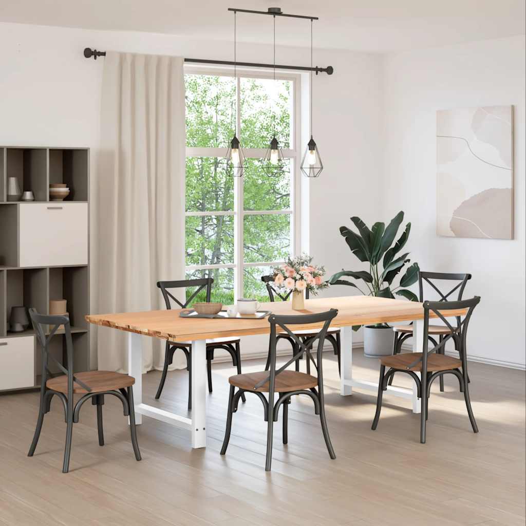 foto del prodotto vidaxl gambe per tavolo da pranzo bianche 2 pz 90x 72 73 cm in acciaio