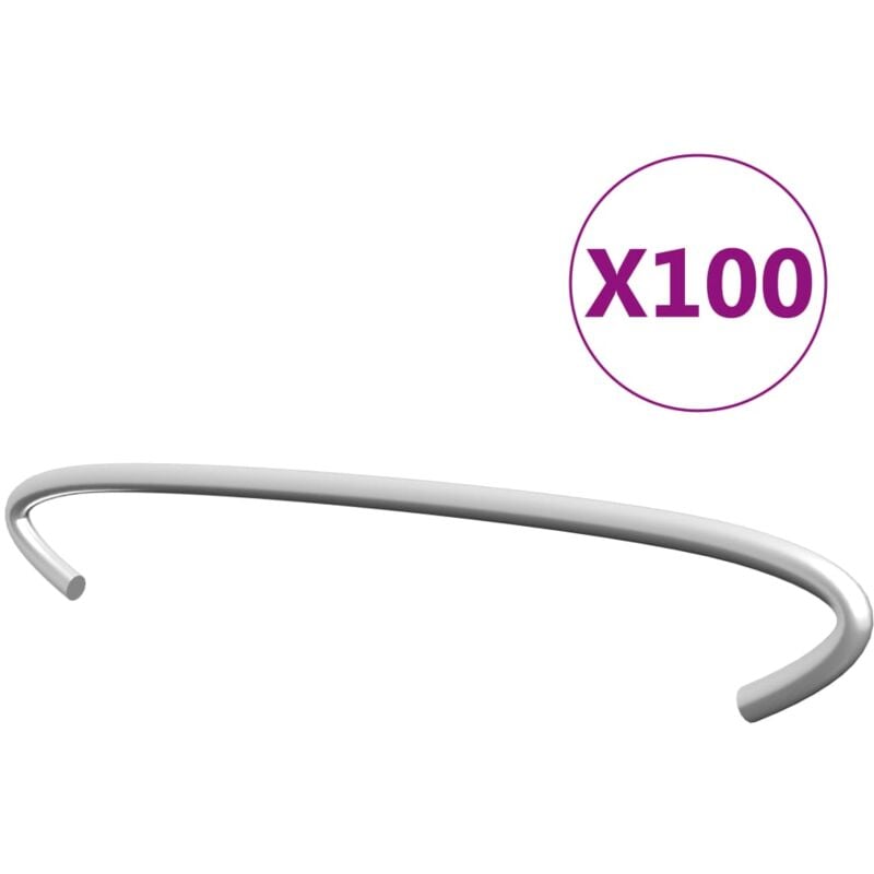 foto del prodotto vidaxl ganci per gabbione 100 pz in acciaio zincato 15 cm
