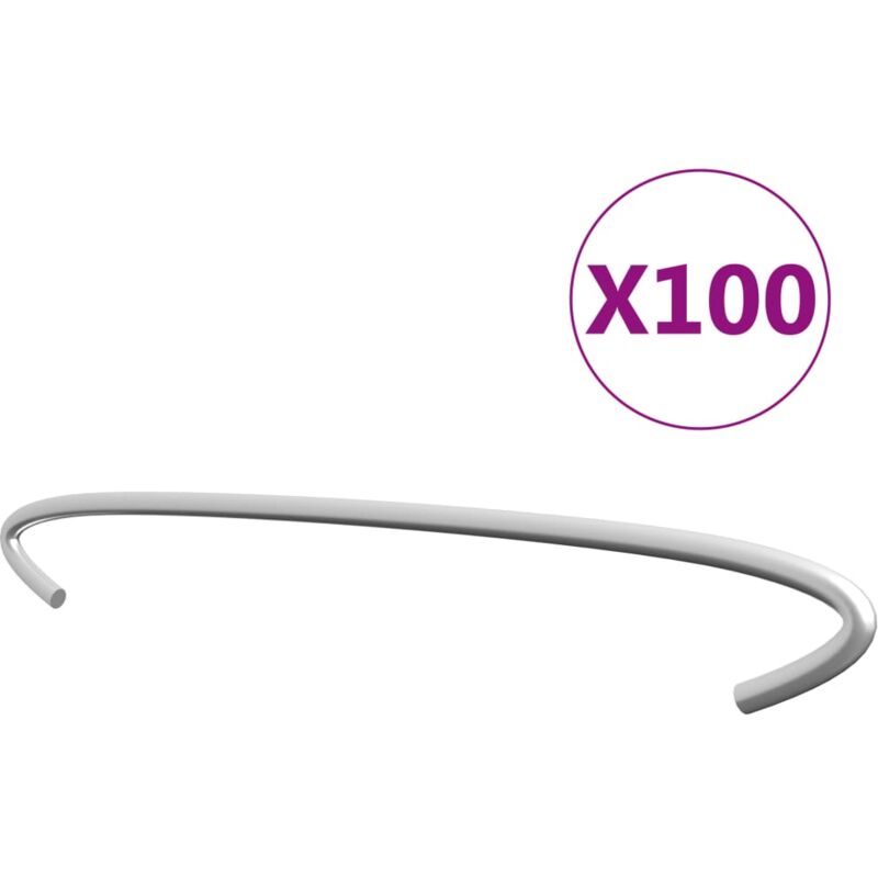 foto del prodotto vidaxl ganci per gabbione 100 pz in acciaio zincato 40 cm