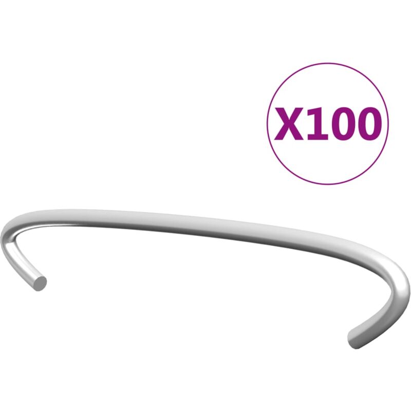 foto del prodotto vidaxl ganci per gabbione in acciaio zincato 10 cm varie quantit modelli 100 pz