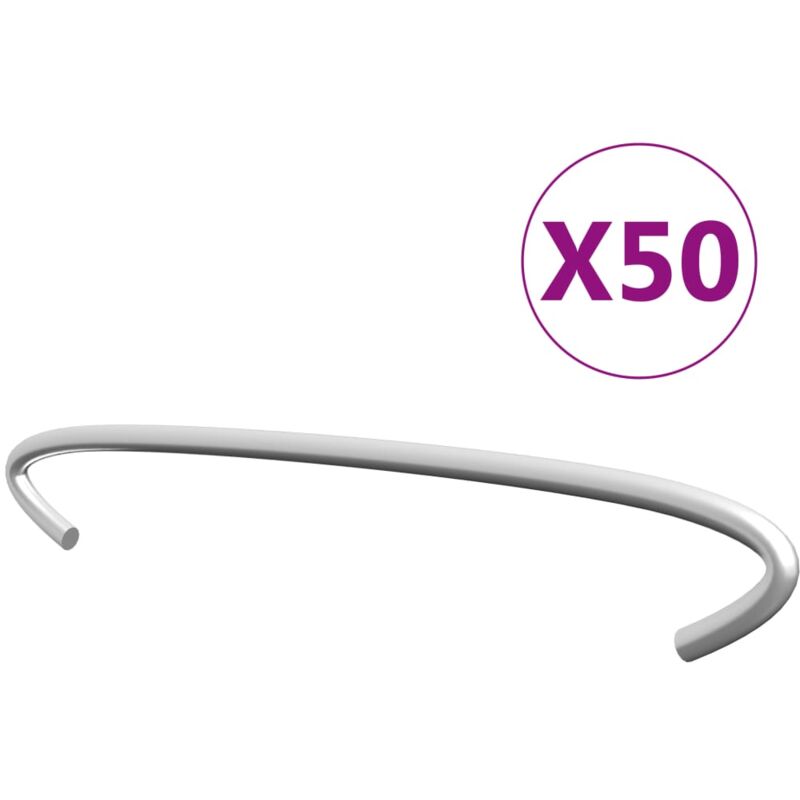 foto del prodotto vidaxl ganci per gabbione in acciaio zincato 15 cm varie quantit modelli 50 pz