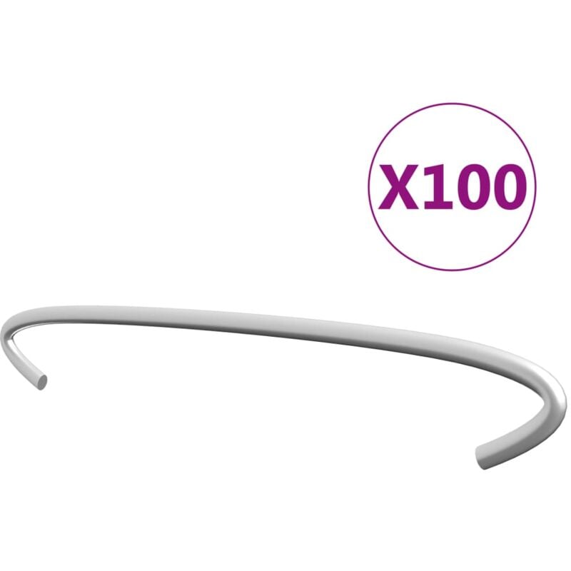 foto del prodotto vidaxl ganci per gabbione in acciaio zincato 20 cm varie quantit modelli 100 pz