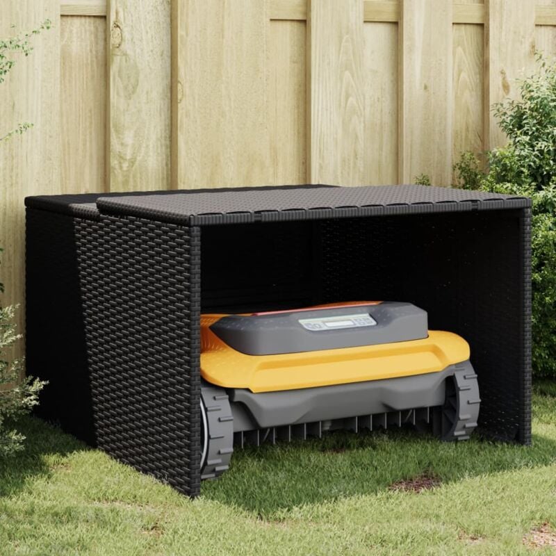 foto del prodotto vidaxl garage per robot tosaerba nero 86x90x52 57 cm in polyrattan