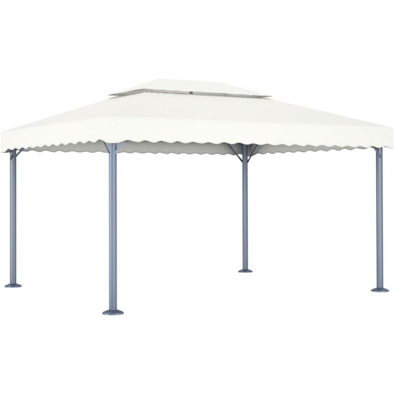 foto del prodotto vidaxl gazebo 400x300 cm crema alluminio
