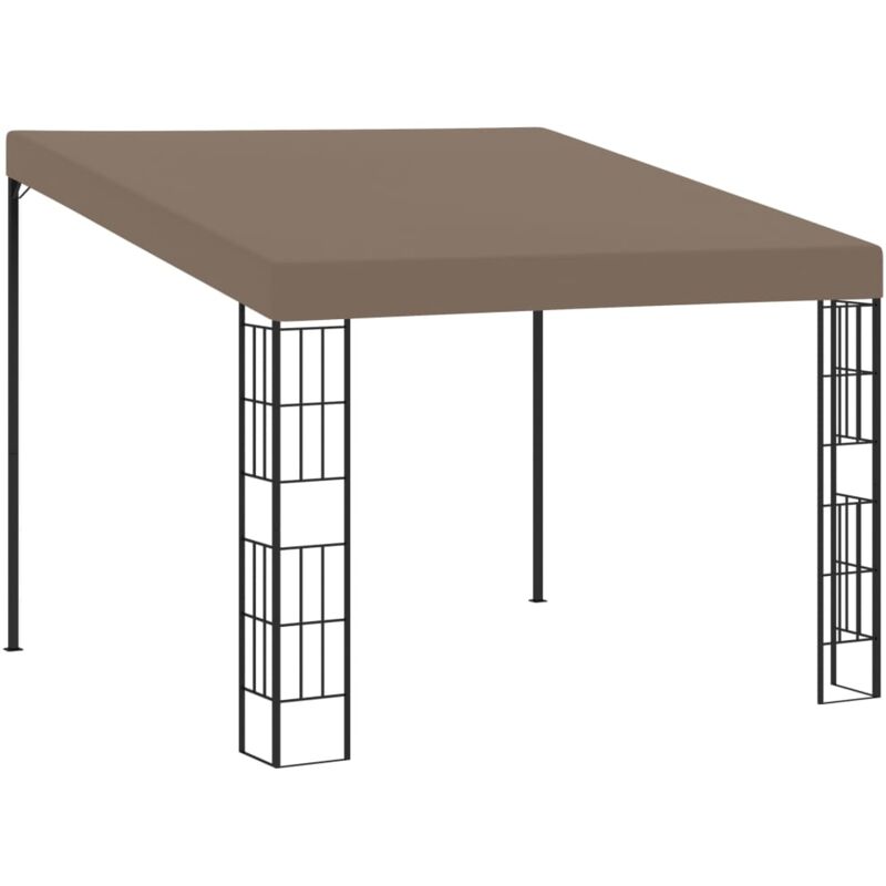 foto del prodotto vidaxl gazebo a parete 3x3 m talpa in tessuto