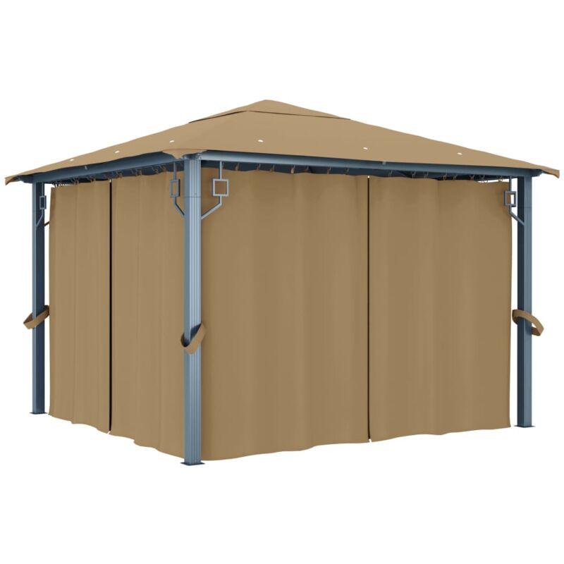 foto del prodotto vidaxl gazebo con tenda 300x300 cm grigio talpa in alluminio