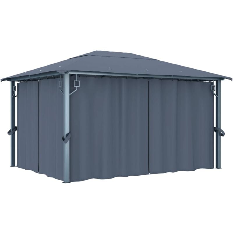 foto del prodotto vidaxl gazebo con tenda 400 x 300 cm antracite in alluminio