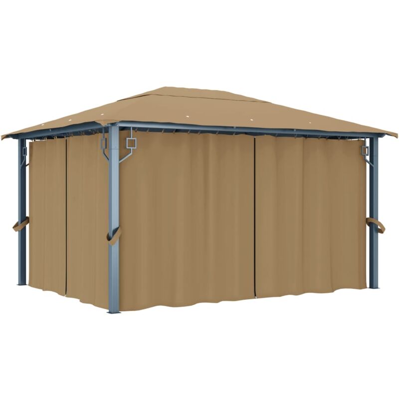 foto del prodotto vidaxl gazebo con tenda 400x300 cm grigio talpa in alluminio