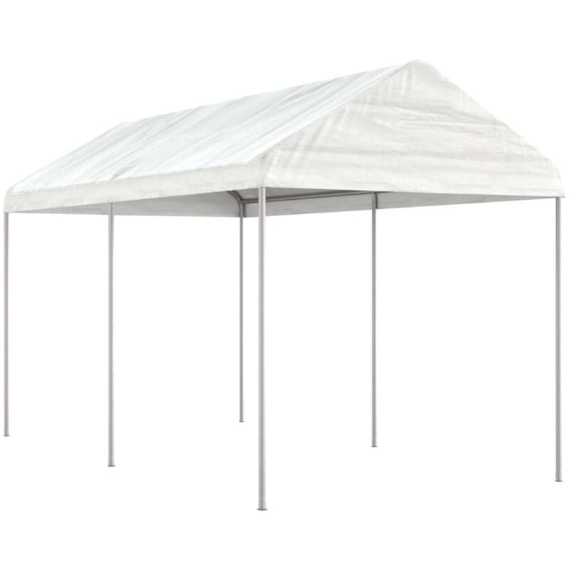 foto del prodotto vidaxl gazebo con tetto bianco 4,46x2,28x2,69 m in polietilene