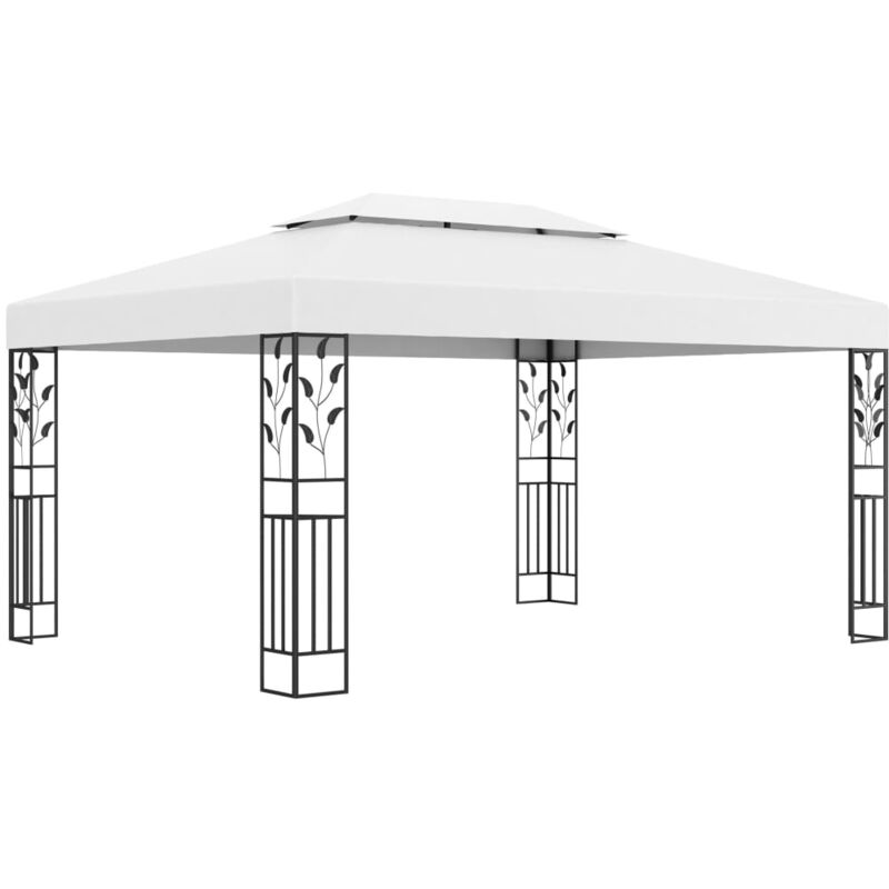 foto del prodotto vidaxl gazebo con tetto doppio 3x4 m bianco 941533