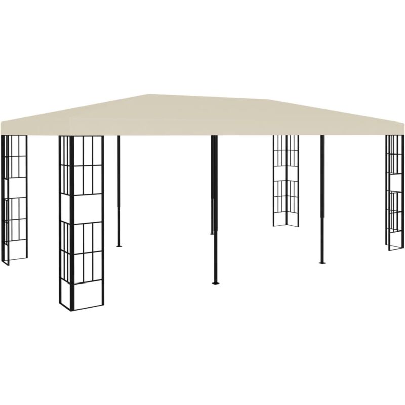 foto del prodotto vidaxl gazebo da giardino con chiusure a strappo crema in acciaio resistente vari dimensioni dimensioni 3 x 6 m