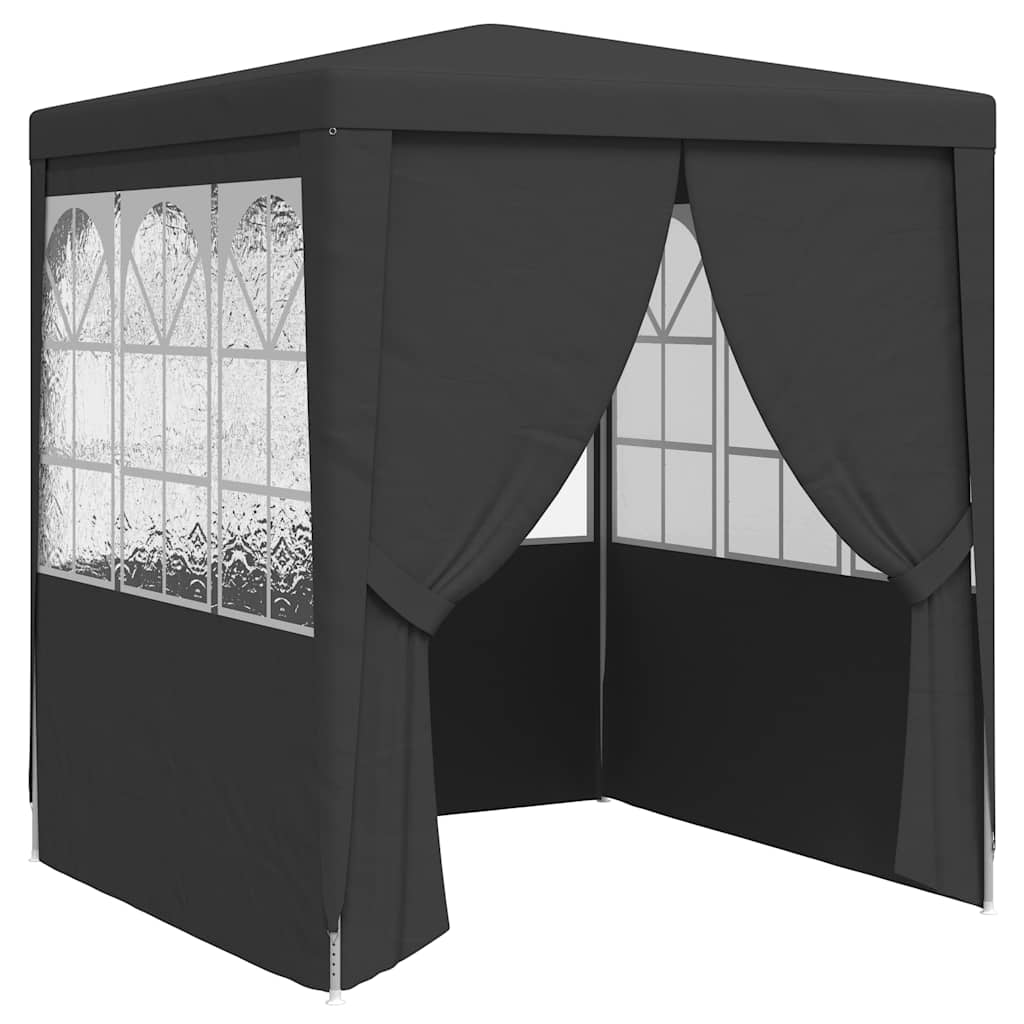 foto del prodotto vidaxl gazebo professionale con pareti 2x2 m antracite 90 g m 