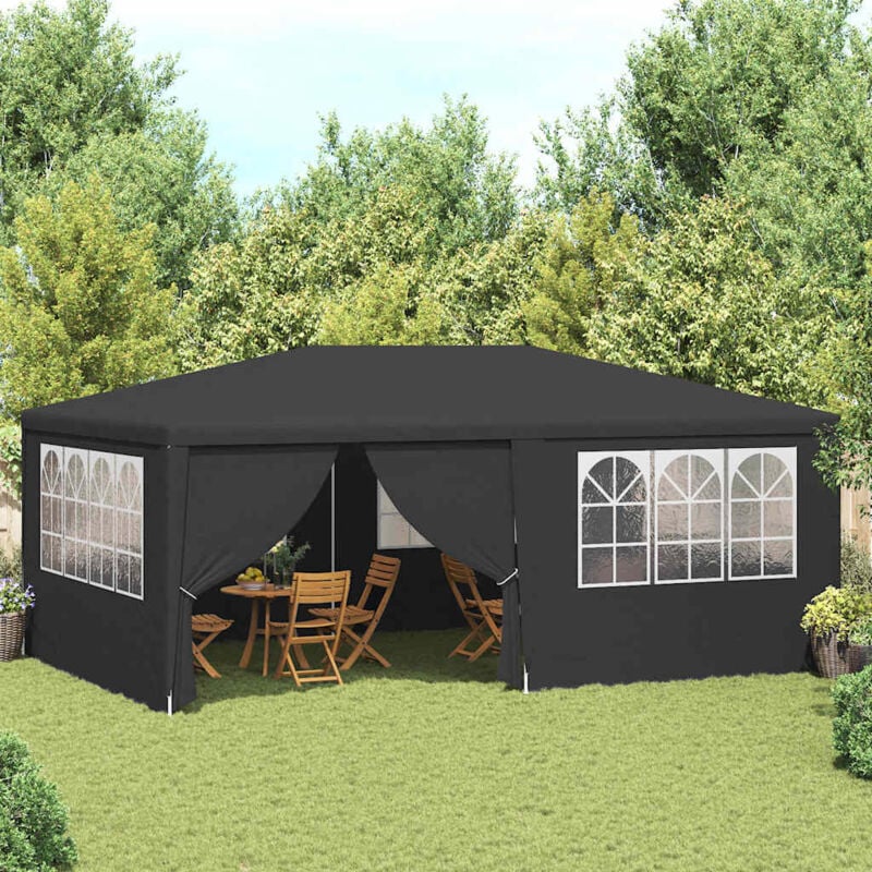 foto del prodotto vidaxl gazebo professionale con pareti 4x6 m antracite 90 g m 