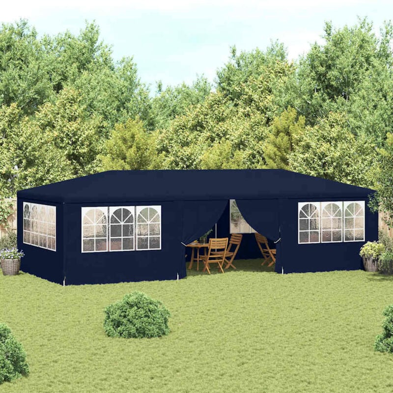 foto del prodotto vidaxl gazebo professionale con pareti 4x9 m blu 90 g m 