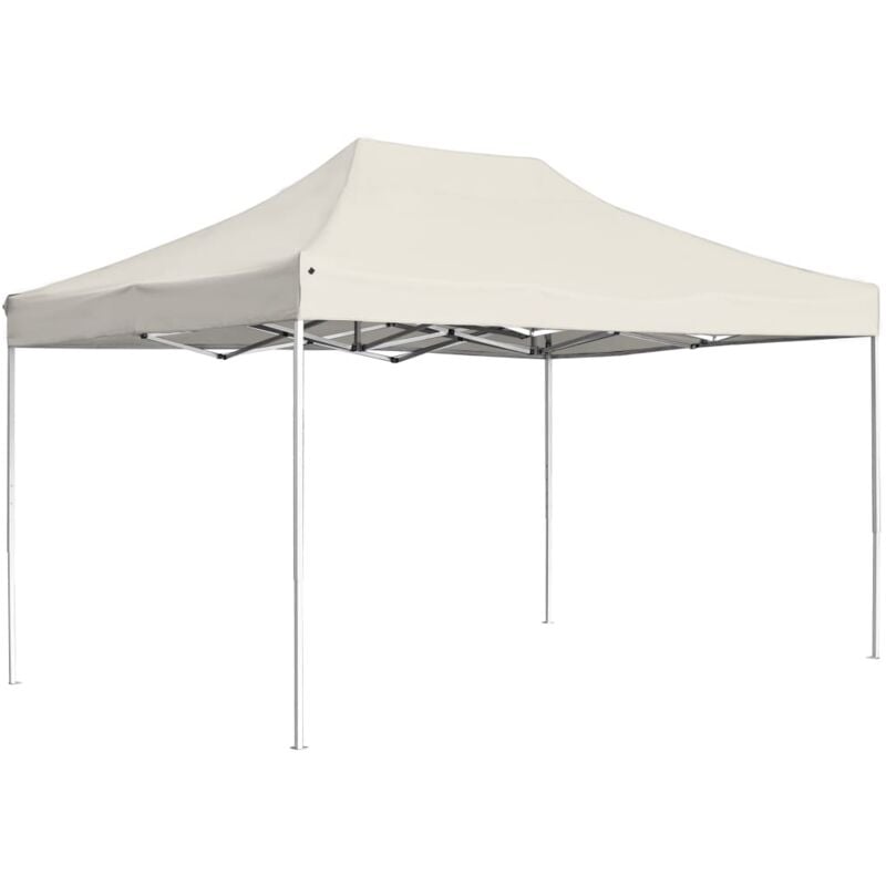 foto del prodotto vidaxl gazebo professionale pieghevole in alluminio 4,5x3 m crema