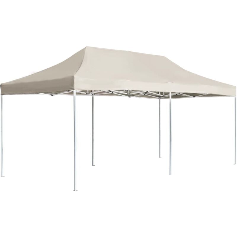 foto del prodotto vidaxl gazebo professionale pieghevole in alluminio 6x3 m crema