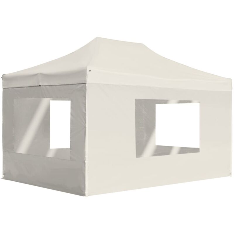 foto del prodotto vidaxl gazebo professionale pieghevole pareti alluminio 4,5x3m crema