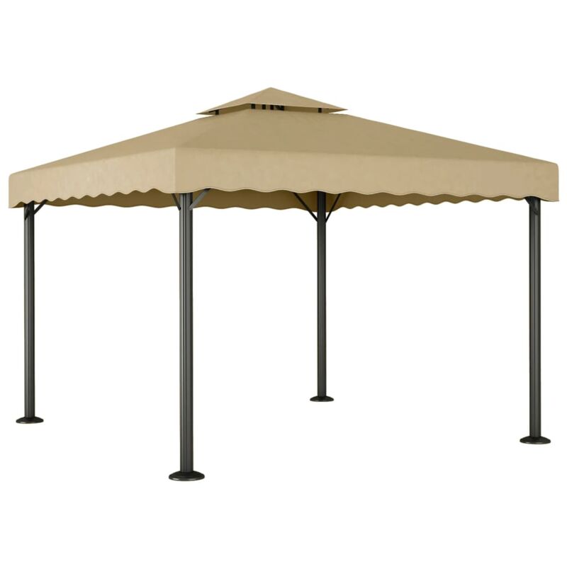 foto del prodotto vidaxl gazebo tortora 3x3 m alluminio e acciaio