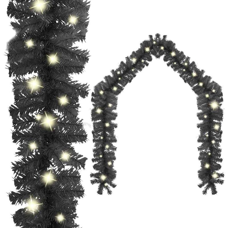 foto del prodotto vidaxl ghirlanda natalizia con luci a led 20 m nera