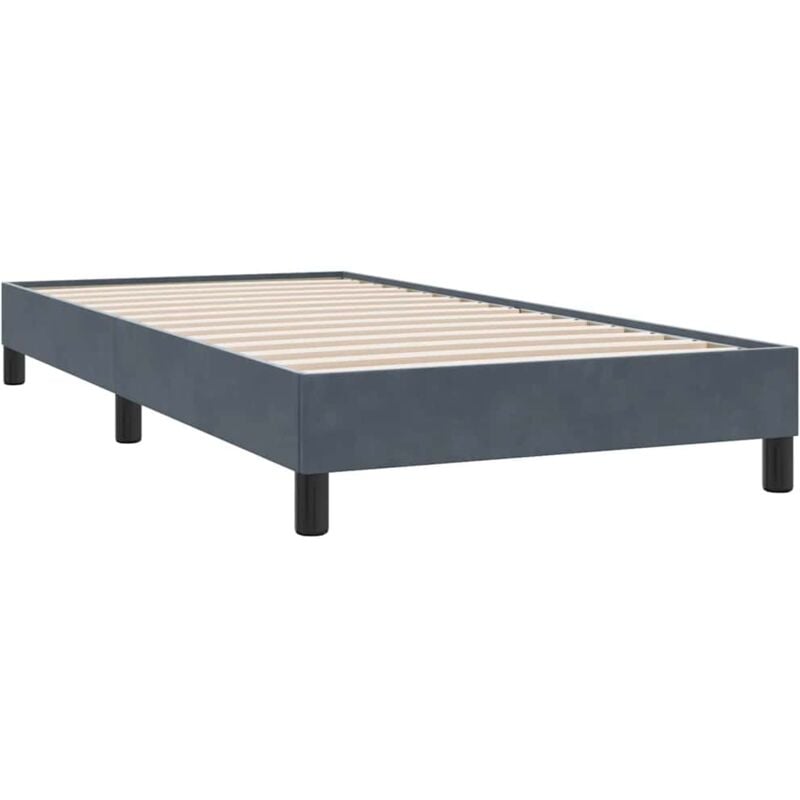 foto del prodotto vidaxl giroletto a molle senza materasso grigio scuro 80x210cm velluto