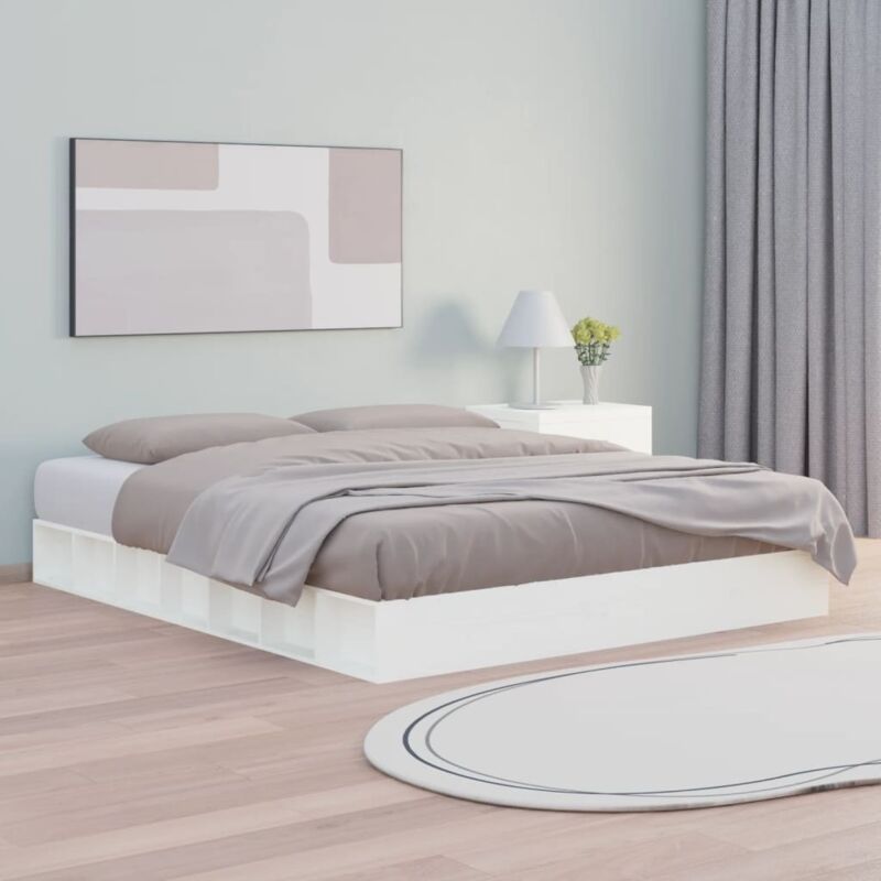 foto del prodotto vidaxl giroletto bianco 120x200 cm in legno massello