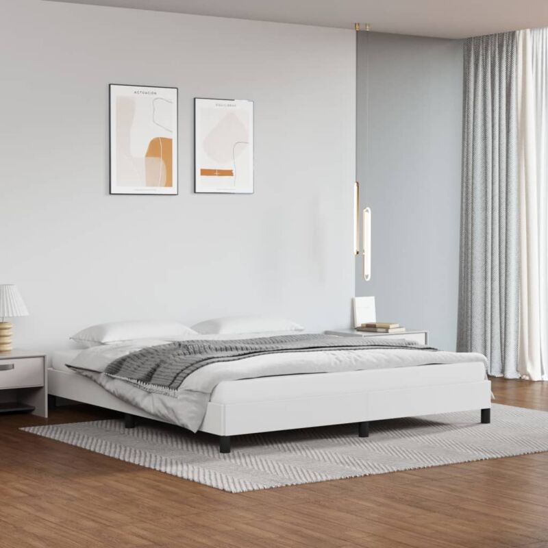 foto del prodotto vidaxl giroletto bianco 180x200 cm in similpelle