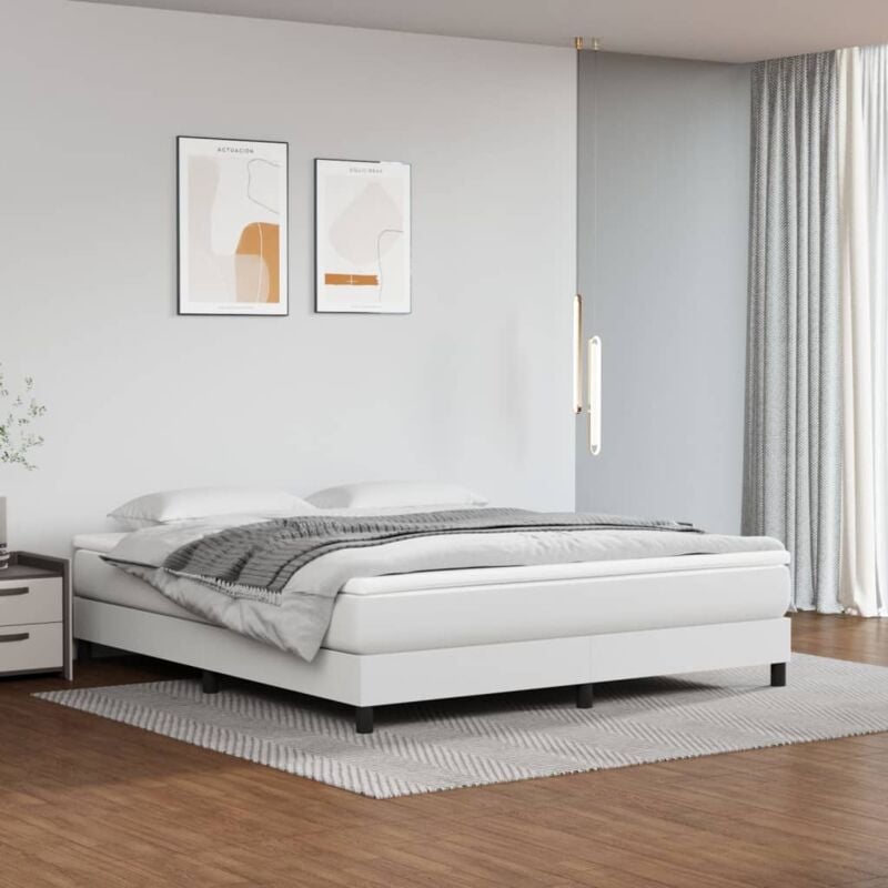foto del prodotto vidaxl giroletto bianco 180x200 cm in similpelle