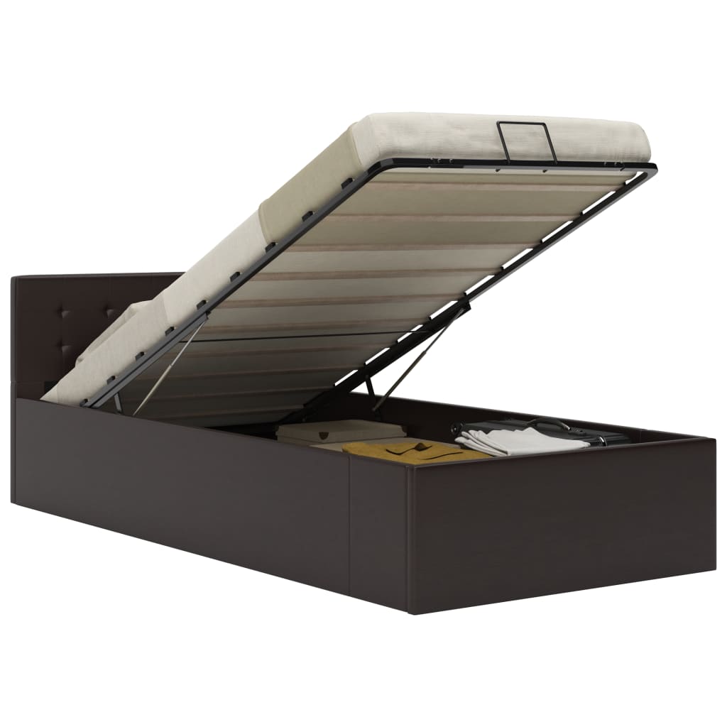 foto del prodotto vidaxl giroletto con contenitore idraulico grigio similpelle 90x200cm