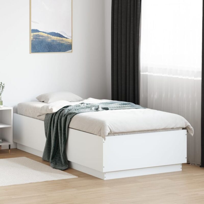 foto del prodotto vidaxl giroletto con luci led bianco 100x200 cm in legno massello