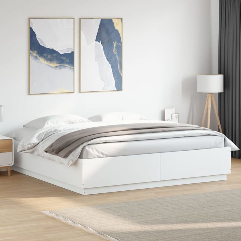 foto del prodotto vidaxl giroletto con luci led bianco 200x200 cm in legno multistrato