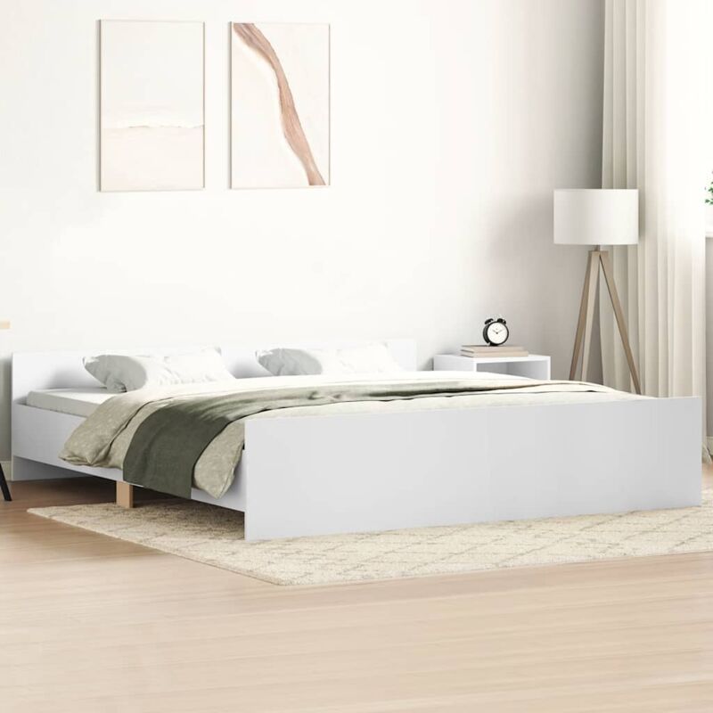 foto del prodotto vidaxl giroletto con testiera e pediera bianco 180x200 cm