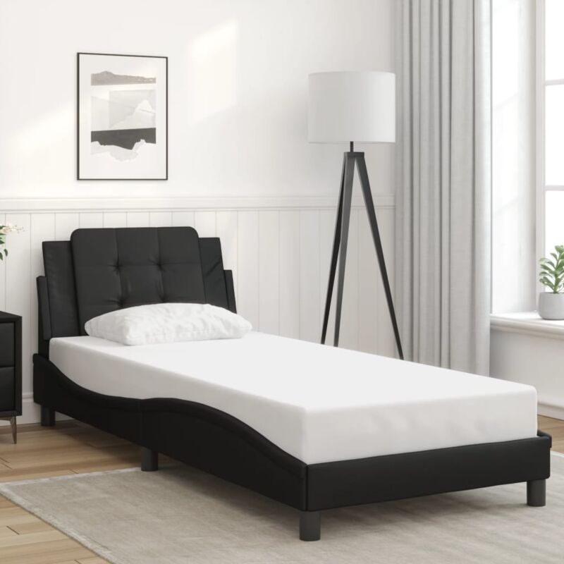 foto del prodotto vidaxl giroletto con testiera nero 80x200 cm in similpelle