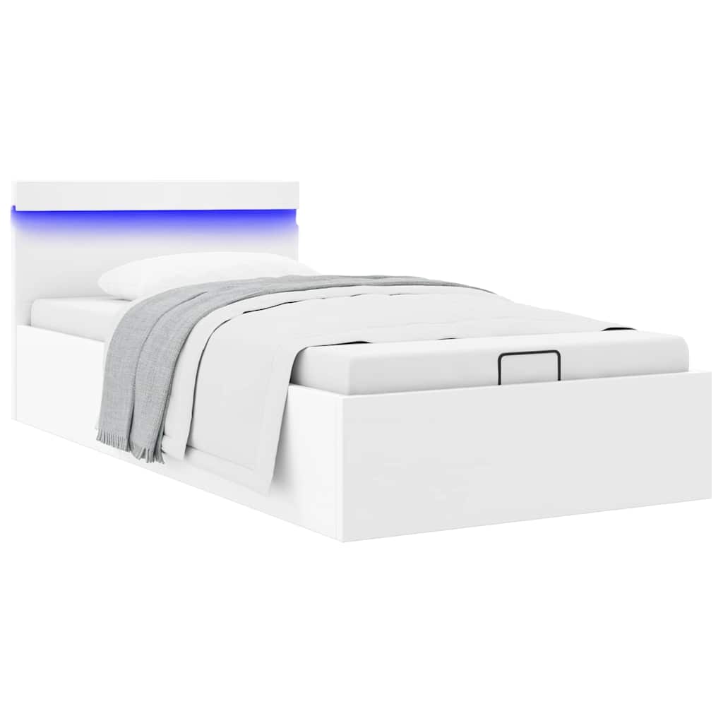 foto del prodotto vidaxl giroletto contenitore idraulico led bianco similpelle 100x200cm