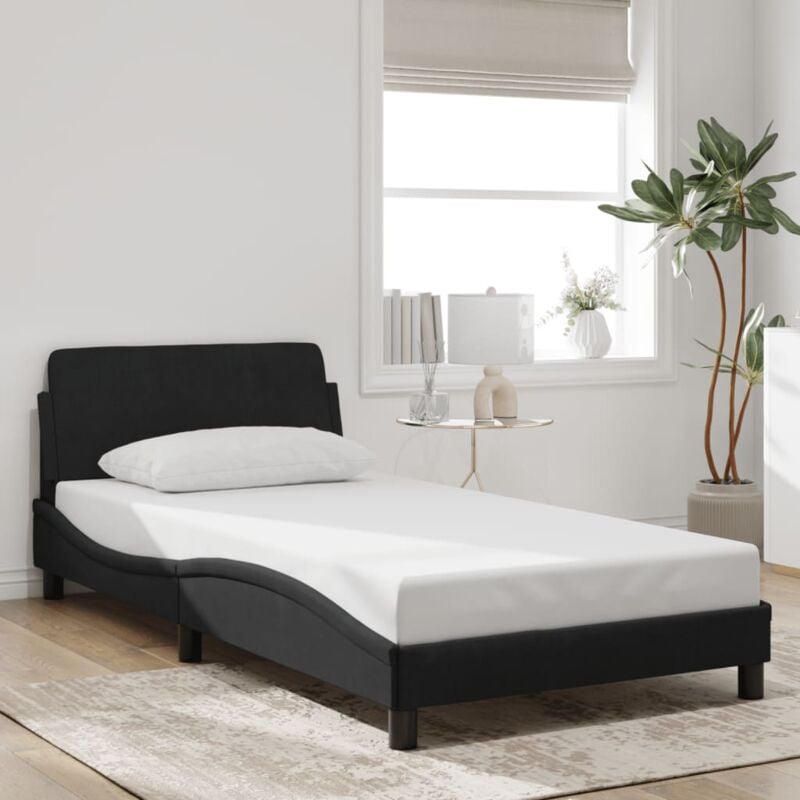 foto del prodotto vidaxl giroletto dover nero 100x200 cm in velluto