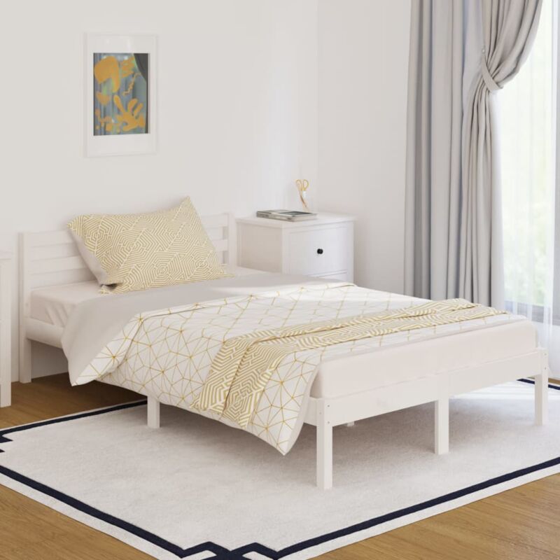 foto del prodotto vidaxl giroletto in legno massello di pino 120x200 cm bianco