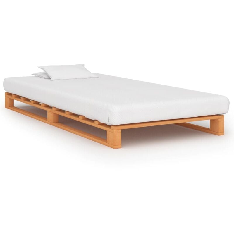 foto del prodotto vidaxl giroletto in pallet marrone legno massello di pino 90x200 cm