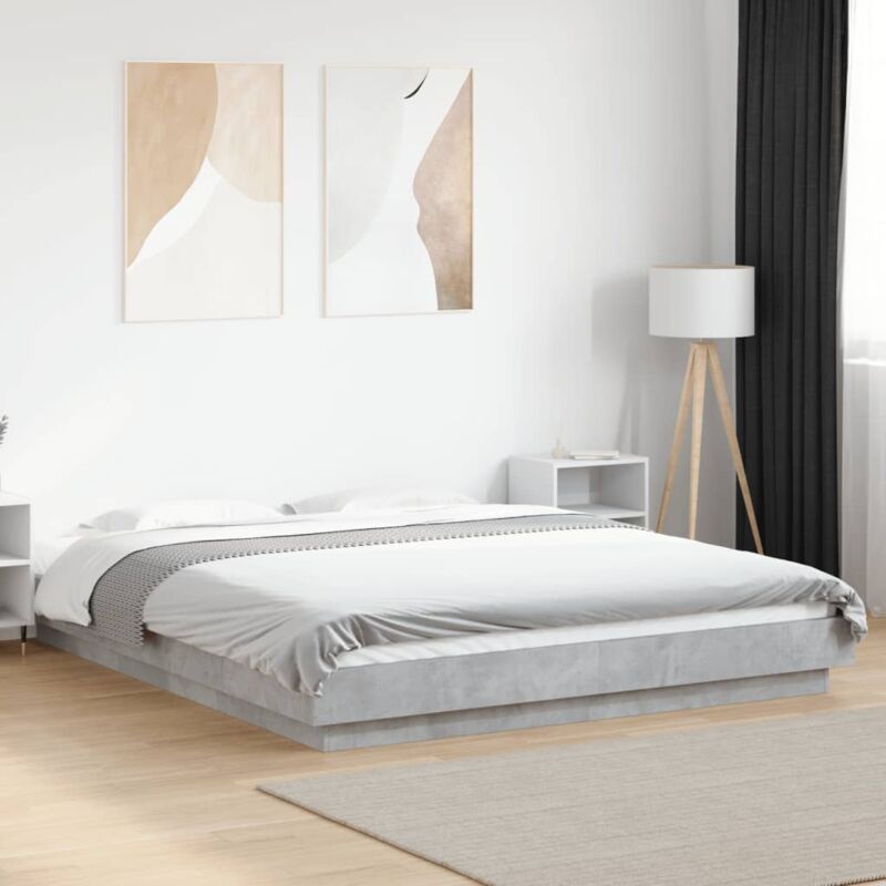 foto del prodotto vidaxl giroletto luci led grigio cemento 150x200 cm legno multistrato