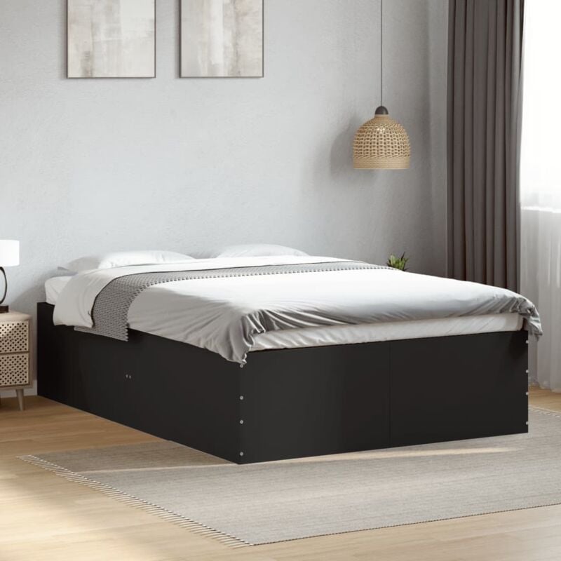 foto del prodotto vidaxl giroletto nero 140x190 cm in legno multistrato