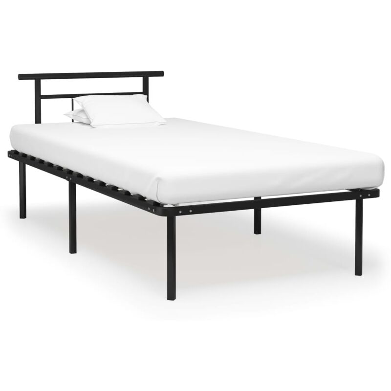 foto del prodotto vidaxl giroletto nero in metallo 100x200 cm