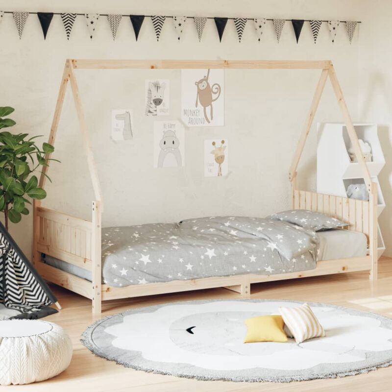 foto del prodotto vidaxl giroletto per bambini 90x190 cm in legno massello di pino