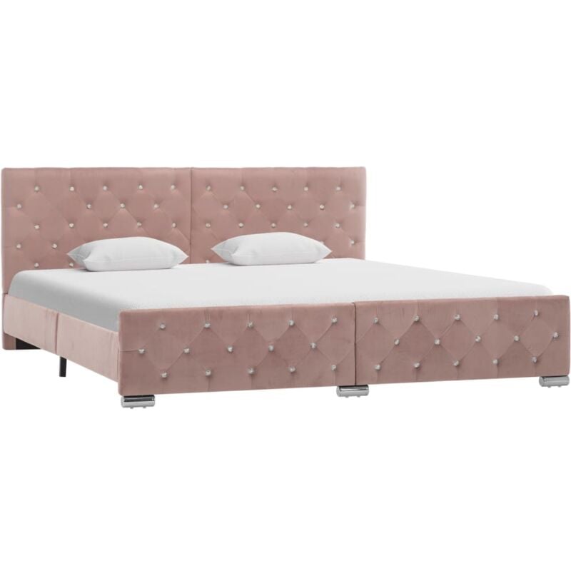 foto del prodotto vidaxl giroletto rosa in velluto 180x200 cm